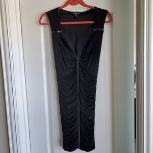 Black bebe zipper dress